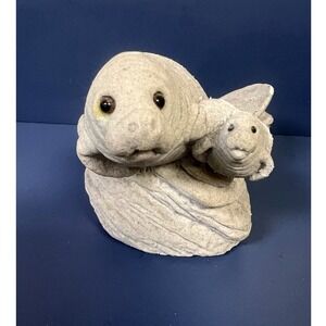VTG Mr. Sandman Real Sand Sculpture 1999 Manatee Calf Sea Cow Canada 4" RARE